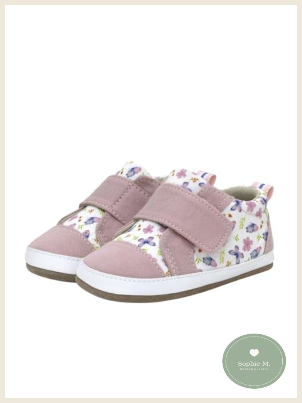 Robeez First Kicks Baby Girl Unisex Sneakers - First Walker Shoes